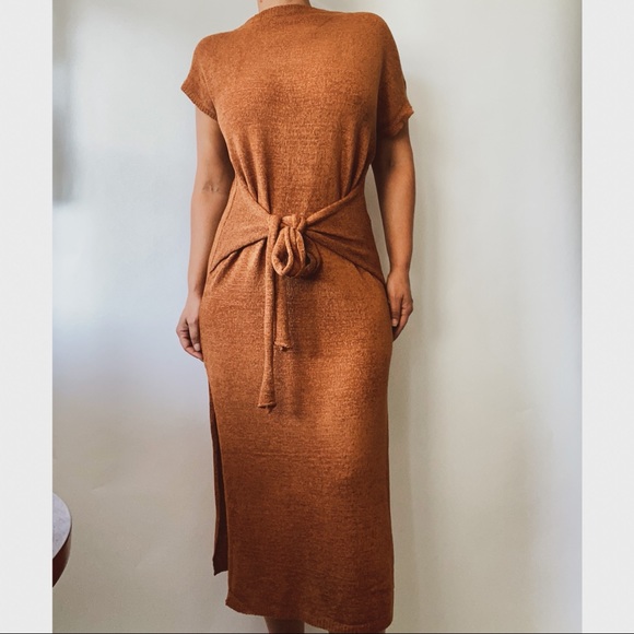 New • Mari •Lightweight Sweater Midi Party Dress - Picture 6 of 11